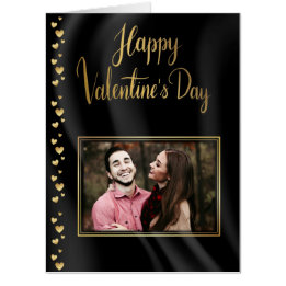 Valentine-Liebe-Karte für Schwarz und Gold-Foto