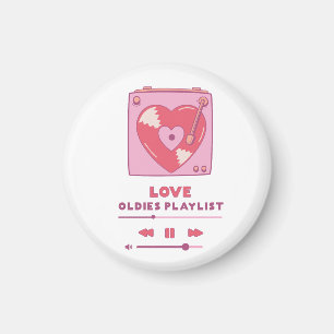 Valentine Liebe Oldies Playlist Magnet