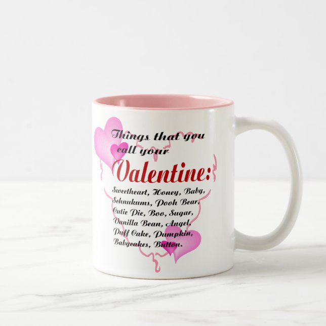 Valentine Liebe Pet Names Tasse (Rechts)
