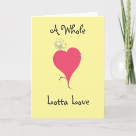Valentine Liebe Rotes Herz Feiertagskarte