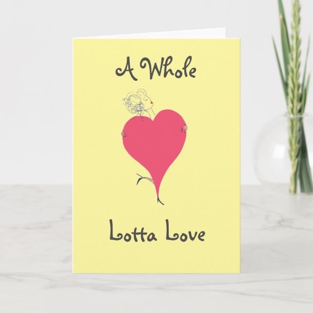Valentine Liebe Rotes Herz Feiertagskarte (Vorderseite)