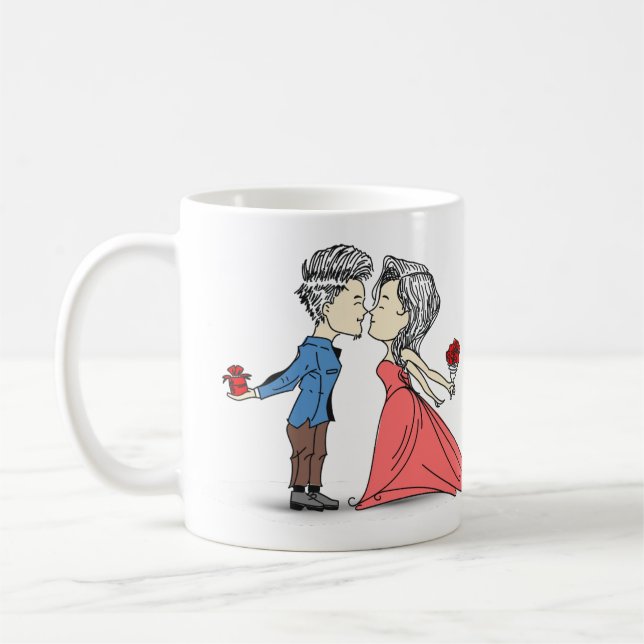 Valentine Liebe Sie Tasse (Links)