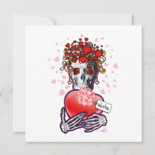 Valentine Liebe Skull Feiertagskarte