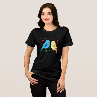 Valentine liebt Vögel in Shirt-Design Tri-Blend Shirt