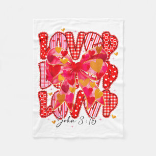 Valentine liebte John 3_16 Jesus christliches Kreu Fleecedecke