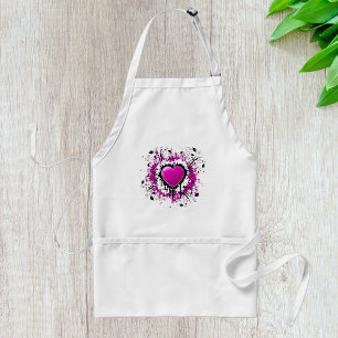 Valentine Lila Heart Schürze