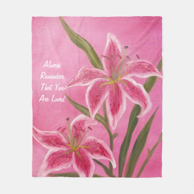 Valentine Lily Fleecedecke (Vorderseite)