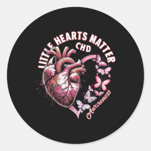 Valentine Little Heart Chd Awareness Herz Runder Aufkleber