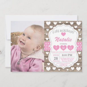 Valentine Little Sweetheart 2. Geburtstag Einladung