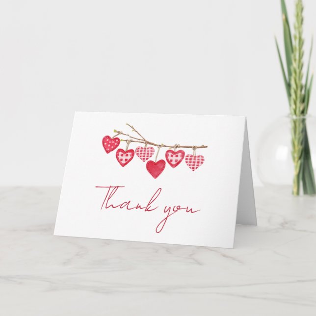 Valentine Little Sweetheart Babydusche Dankeskarte (Vorderseite)