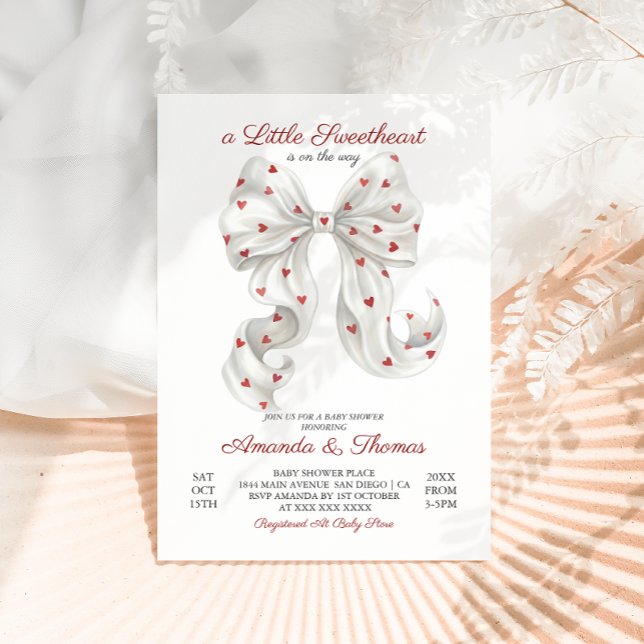 Valentine Little sweetheart Boy Girl Baby Shower Einladung (Von Creator hochgeladen)