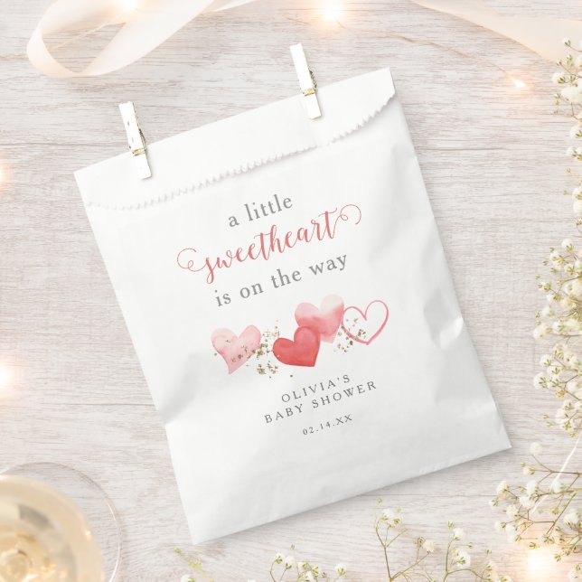 Valentine Little Sweetheart Hearts Baby Dusche Geschenktütchen (Ausgeschnitten)