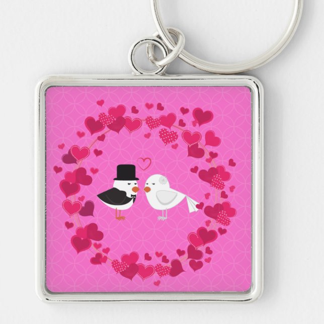 Valentine Love Bird Schlüsselkette Schlüsselanhänger (Vorne)