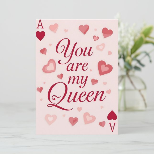 Valentine Love Card | Romantic for Him & Her Dankeskarte (Stehend Vorderseite)
