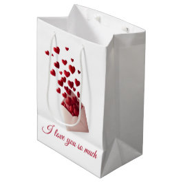 Valentine Love Card | Romantic for Him & Her Mittlere Geschenktüte