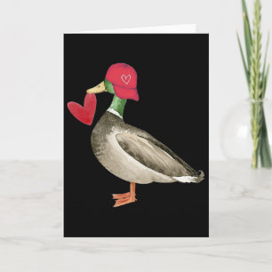 Valentine Mallard Ente Retro Groovy Herzen Valenti Karte