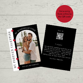 Valentine Mann Foto Modernes QR-Lied Feiertagskarte