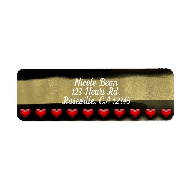 Valentine Modern Black Bow Gold Paint Sweet 16 (Vorne)