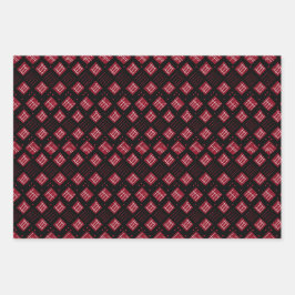 Valentine Modern Raute Muster Set Nr. 1 Geschenkpapier Set
