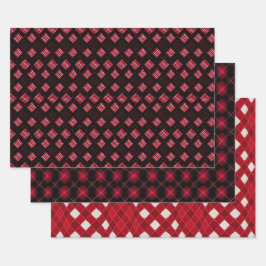 Valentine Modern Raute Muster Set Nr. 1 Geschenkpapier Set