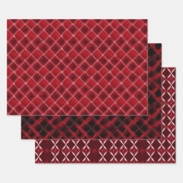 Valentine Moderne Raute Muster Set Nr. 3 Geschenkpapier Set