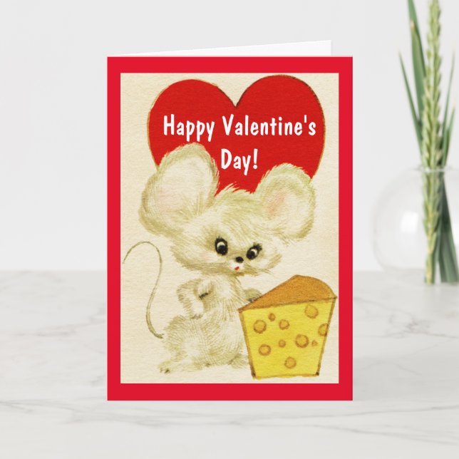 Valentine Mouse Feiertagskarte (Vorderseite)