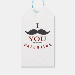Valentine Mustache Geschenke Geschenkanhänger