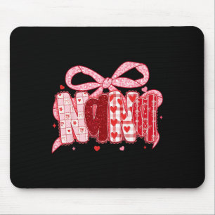 Valentine Nana Coquette Rosa Schleife Floral Mama  Mousepad