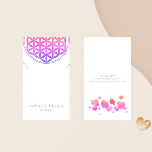 Valentine Necklace Display Card ・ Blume des Lebens Visitenkarte (Von Creator hochgeladen)