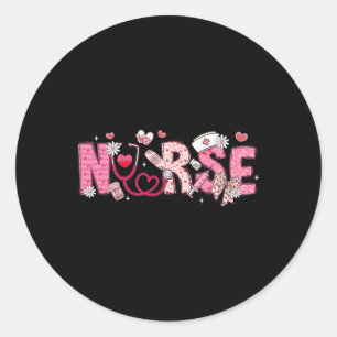 Valentine Nicu Icu Er Rn Krankenschwester Scrub To Runder Aufkleber