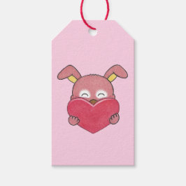 Valentine Niedlich Bunny Rabbit Cartoon Herzgesche Geschenkanhänger