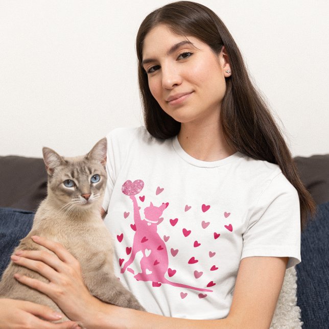 Valentine Niedlich Cat T-Shirt (Von Creator hochgeladen)