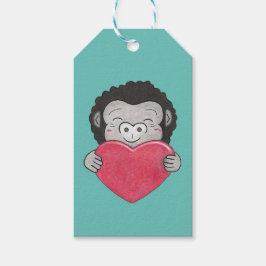 Valentine Niedlich Gorilla Cartoon Herzstück Geschenkanhänger