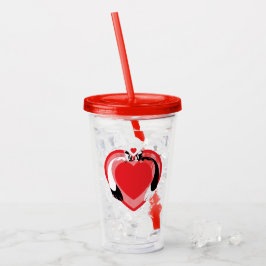 Valentine niedlicher Tiere Liebe Acryltrinkbecher