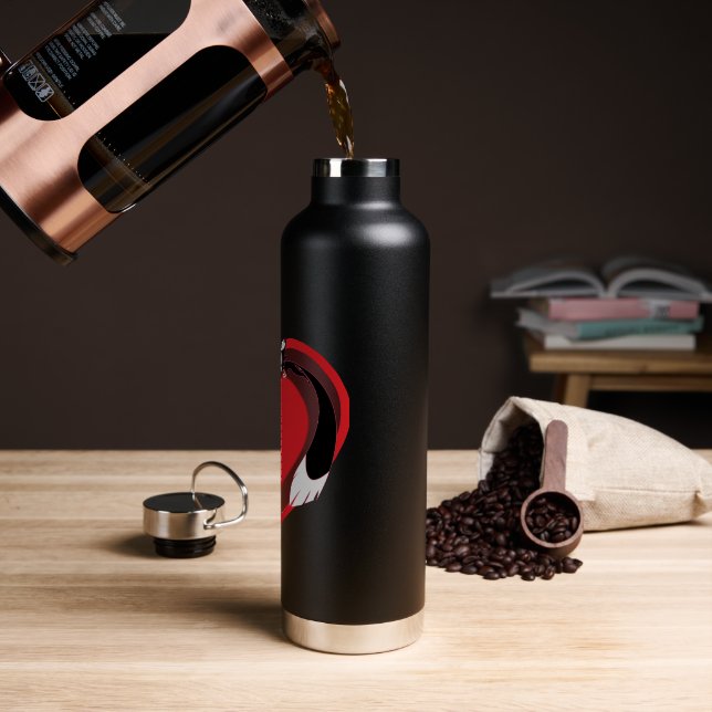 Valentine niedlicher Tiere Liebe Trinkflasche (Kaffee)