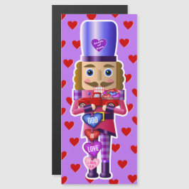 Valentine Nutcracker mit wenig Rotem LKW Magnetkarte