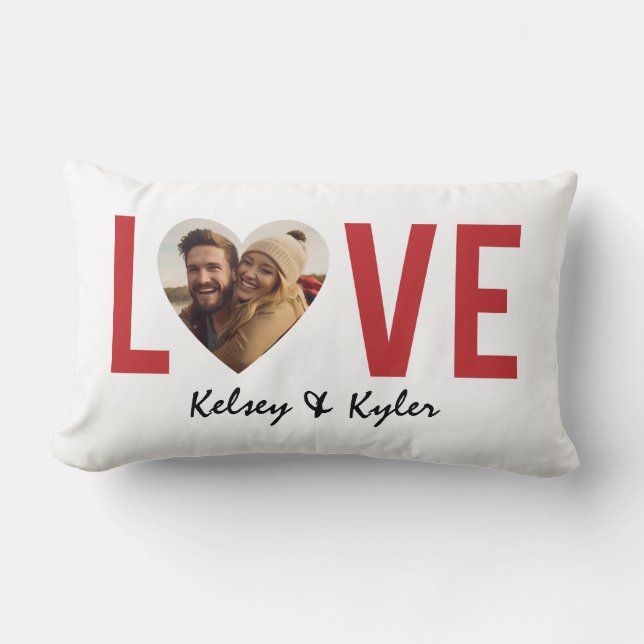 Valentine Paare Liebe Foto Lendenkissen (Vorderseite)