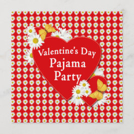 Valentine Pajama Party Daisy Einladung