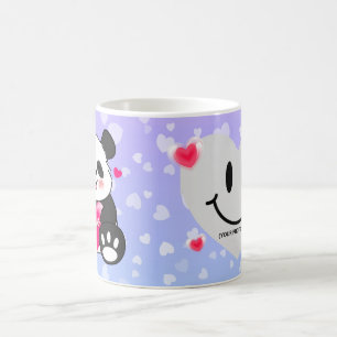 Valentine Panda in Liebe Kaffeetasse