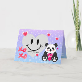 Valentine Panda in Liebe Karte