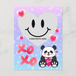 Valentine Panda in Liebe Postkarte
