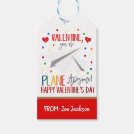 Valentine Paper Airplane Geschenkmarke Geschenkanhänger