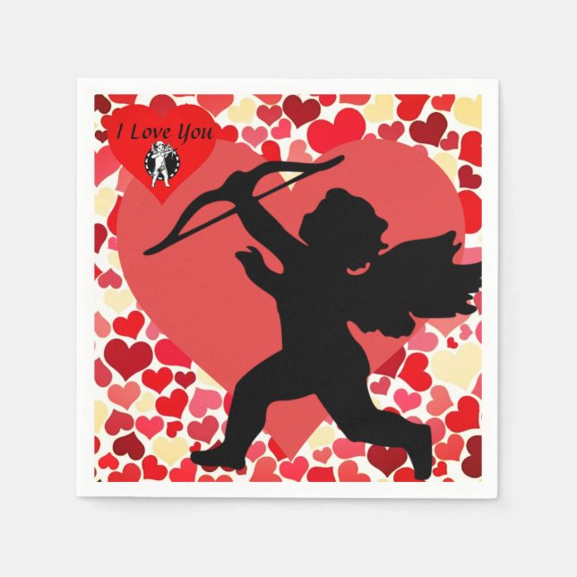 Valentine Paper Party Napkins Serviette (Vorderseite)