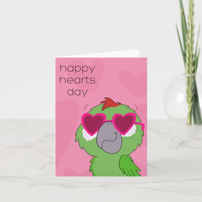 Valentine parrot karte (Vorderseite)