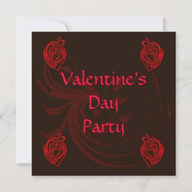 Valentine-Party Einladung (Vorderseite)