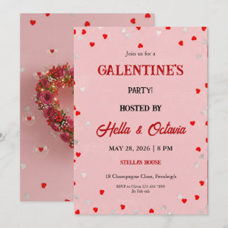 Valentine Party Invitation Printable Template Einladung