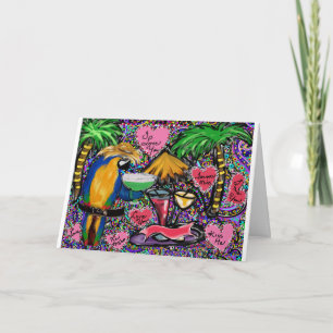Valentine Party Parrot Feiertagskarte