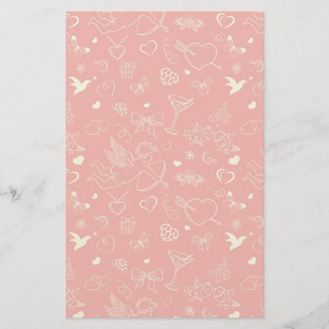 Valentine Pattern Briefpapier (Vorderseite)