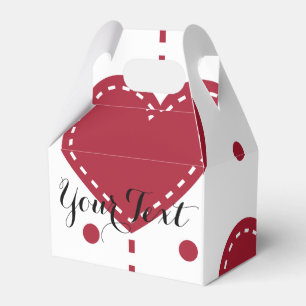 Valentine-personalisierte rote Herzmusterpunkte Geschenkschachtel