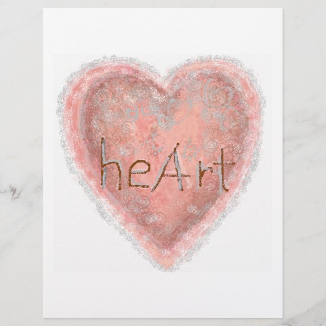 Valentine Pink Heart Flyer (Vorne)